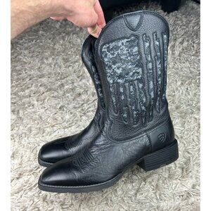 Ariat Sport My Country VentTEK Western Boot Black Leather Sz 11.5 D USA PATRIOT